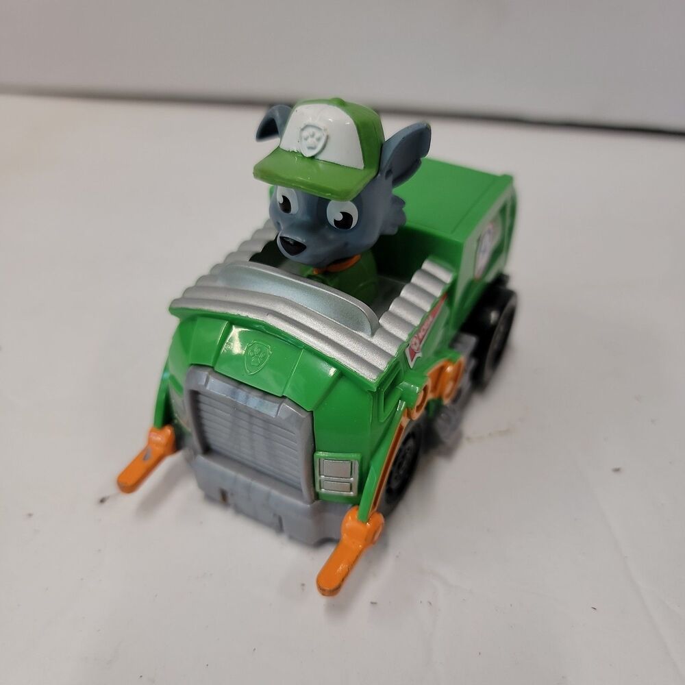 Paw Patrol Racers Rocky Green Recycle Garbage Truck Vehicle Figure Spin Master 2